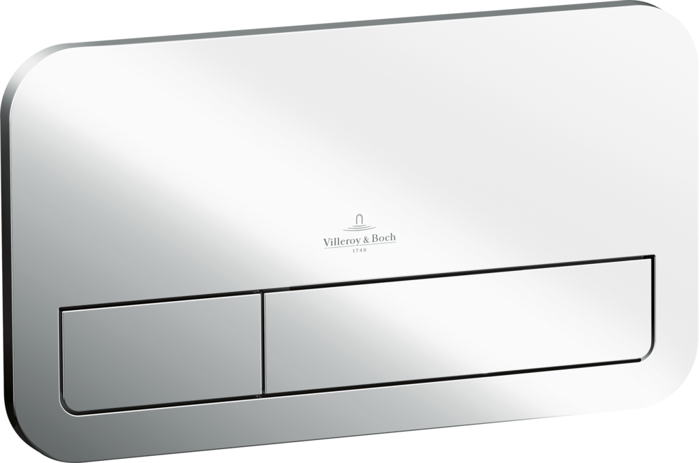 Villeroy &amp; Boch ViConnect installation systems Toilet flush plate 200S  Dual flush  Chrome