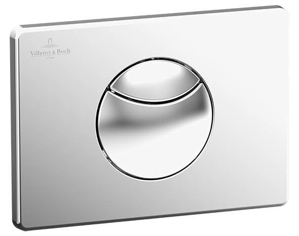 Villeroy &amp; Boch ViConnect installation systems Toilet flush plate 100S  Dual flush  Chrome
