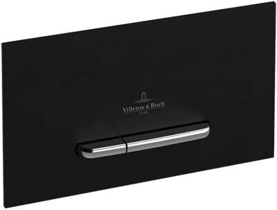 Villeroy &amp; Boch ViConnect installation systems Toilet flush plate 300S  Dual flush  Black Matt