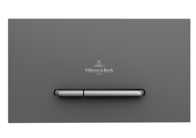 Villeroy &amp; Boch ViConnect installation systems Toilet flush plate 300S  Dual flush  Anthracite Matt