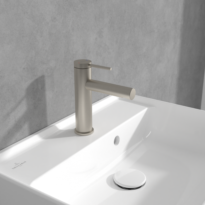 Villeroy &amp; Boch Loop &amp; Friends Single-lever basin mixer without waste  Brushed Nickel Matt
