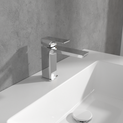 Villeroy &amp; Boch Subway 3.0 Single-lever basin mixer with draw bar outlet fitting  Chrome