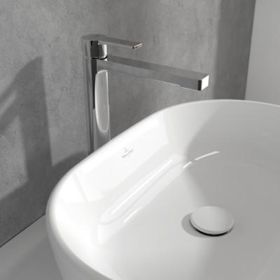 Villeroy &amp; Boch Architectura Tall single-lever basin mixer with push-open waste  Chrome