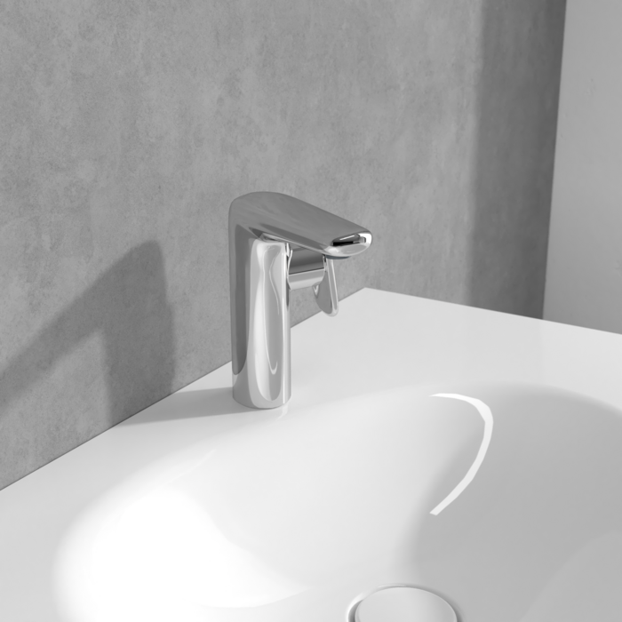 Villeroy &amp; Boch Antao Single-lever basin mixer with push-open waste  Chrome