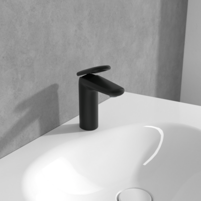 Villeroy &amp; Boch Antao Single-lever basin mixer with push-open waste  Matt Black