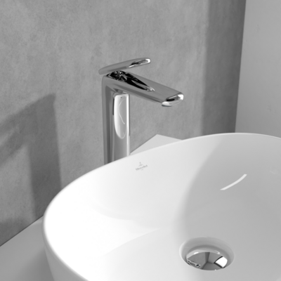 Villeroy &amp; Boch Antao Tall single-lever basin mixer with push-open waste  Chrome