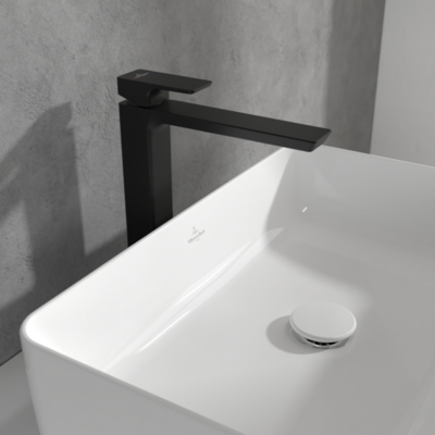 Villeroy &amp; Boch Subway 3.0 Tall single-lever basin mixer without waste  Matt Black