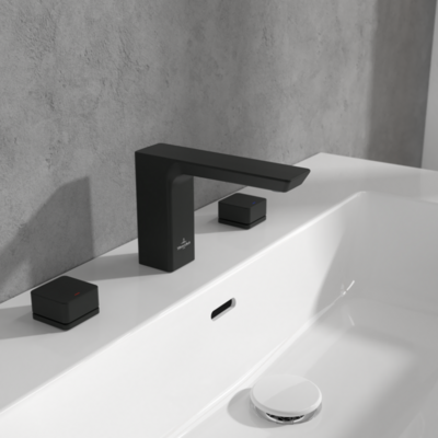 Villeroy &amp; Boch Subway 3.0 Three-hole basin mixer without waste  Matt Black