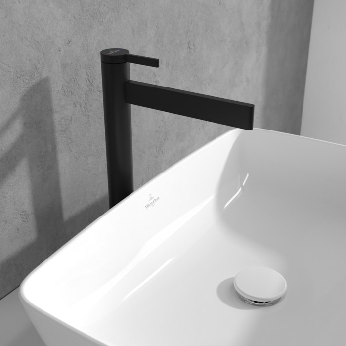 Villeroy &amp; Boch Dawn Tall single-lever basin mixer without waste  Matt Black