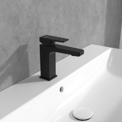 Villeroy &amp; Boch Architectura Square Single-lever basin mixer without waste  Matt Black