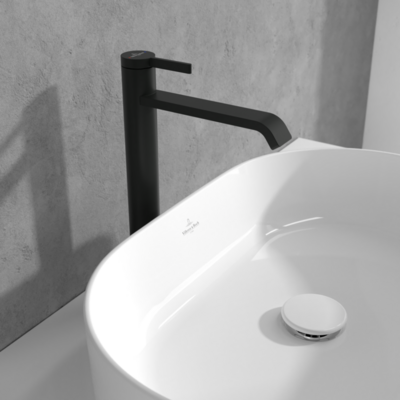 Villeroy &amp; Boch Dawn Tall single-lever basin mixer without waste  Matt Black