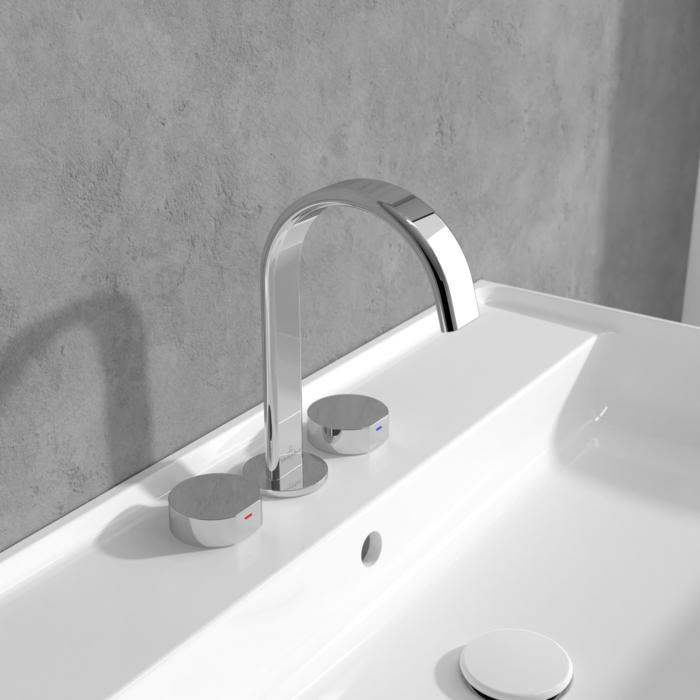 Villeroy &amp; Boch Dawn Three-hole basin mixer without waste  Chrome