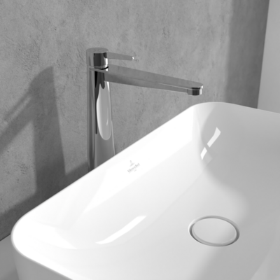 Villeroy &amp; Boch Conum Tall single-lever basin mixer with push-open waste  Chrome