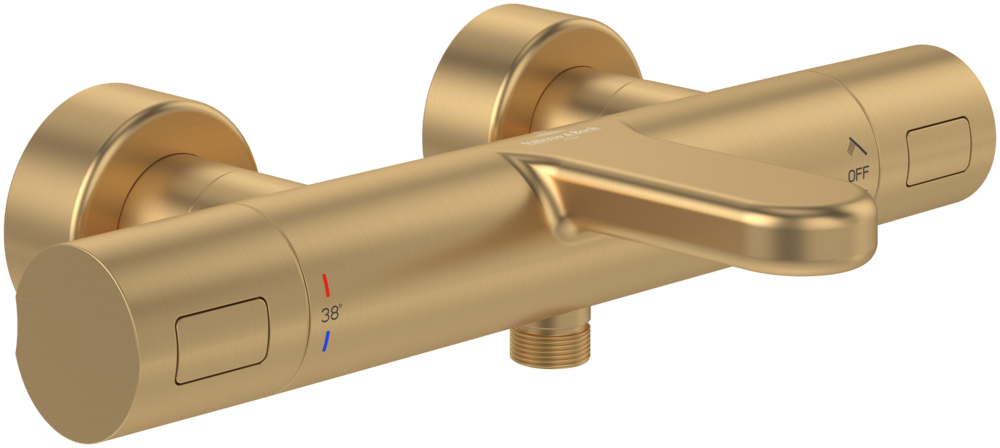 Villeroy &amp; Boch Universal Taps &amp; Fittings Bath thermostat for Bathtub Round  Brushed Gold