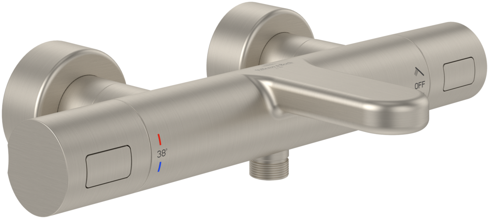 Villeroy &amp; Boch Universal Taps &amp; Fittings Bath thermostat for Bathtub Round  Brushed Nickel Matt