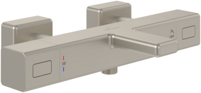 Villeroy &amp; Boch Universal Taps &amp; Fittings Bath thermostat for Bathtub Angular  Brushed Nickel Matt