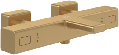 Villeroy &amp; Boch Universal Taps &amp; Fittings Bath thermostat for Bathtub Angular  Brushed Gold