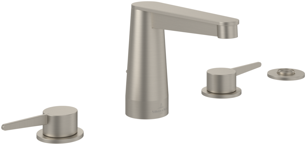 Villeroy &amp; Boch Conum Four-hole bath rim mixer  Brushed Nickel Matt