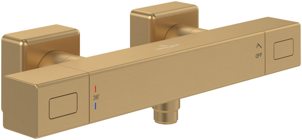 Villeroy &amp; Boch Universal Taps &amp; Fittings Shower thermostat for Shower Angular  Brushed Gold