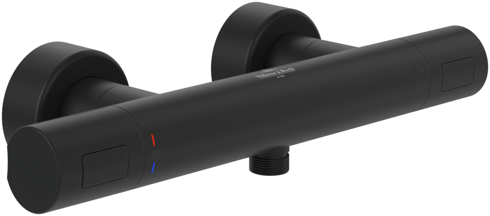 Villeroy &amp; Boch Universal Taps &amp; Fittings Shower thermostat for Shower Round  Matt Black