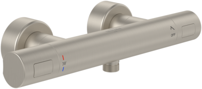 Villeroy &amp; Boch Universal Taps &amp; Fittings Shower thermostat for Shower Round  Brushed Nickel Matt
