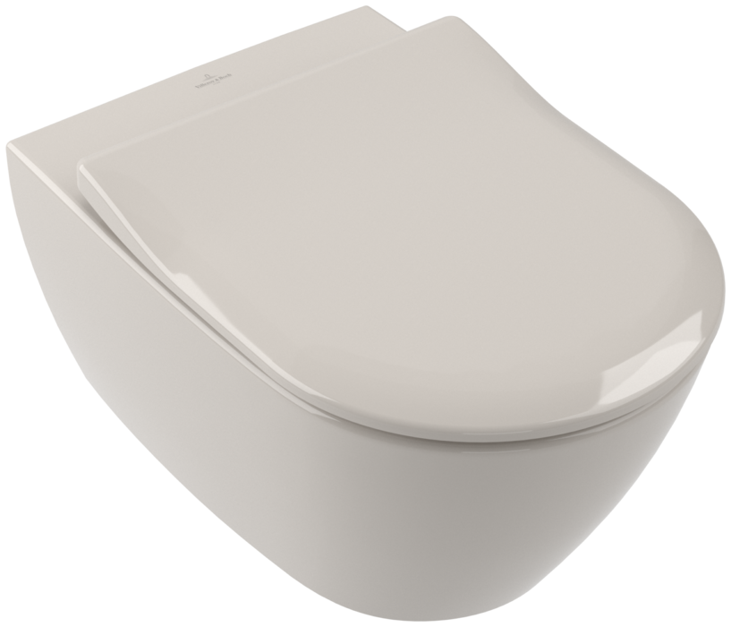 Villeroy &amp; Boch Subway 2.0 Washdown toilet  rimless  wall-mounted  Pergamon CeramicPlus (5614R0R3)