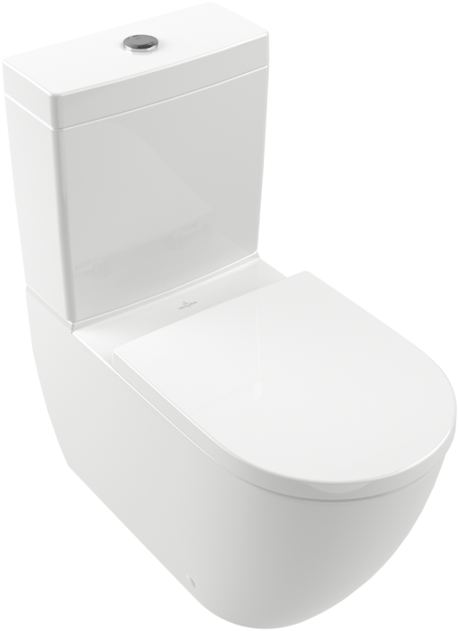 Villeroy &amp; Boch Subway 3.0 Washdown toilet for close-coupled WC-suite  rimless  floor-standing  wit…