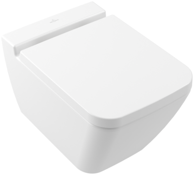 Villeroy &amp; Boch Finion Washdown toilet  rimless  wall-mounted  Stone White CeramicPlus (4664R0RW)