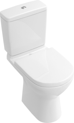 Villeroy &amp; Boch O.novo Washdown toilet for close-coupled WC-suite  rimless  floor-standing  White A…