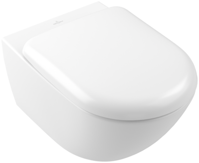 Villeroy &amp; Boch Antao Washdown toilet  rimless  wall-mounted  with TwistFlush  Stone White CeramicP…