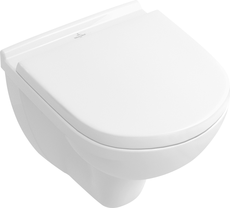 Villeroy &amp; Boch O.novo Washdown toilet Compact  rimless  wall-mounted  White Alpin CeramicPlus (568…