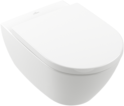 Villeroy &amp; Boch Subway 2.0 Washdown toilet  rimless  wall-mounted  with AntiBac  White Alpin AntiBa…