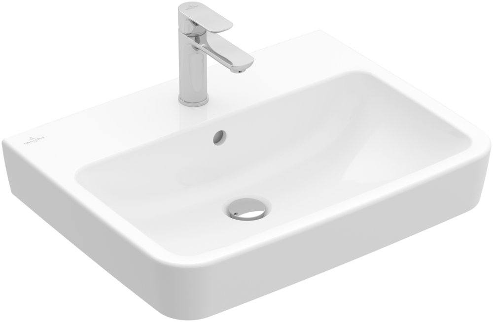 Villeroy &amp; Boch O.novo Washbasins  600 x 460 x 175 mm  White Alpin CeramicPlus  with overflow  Grou…
