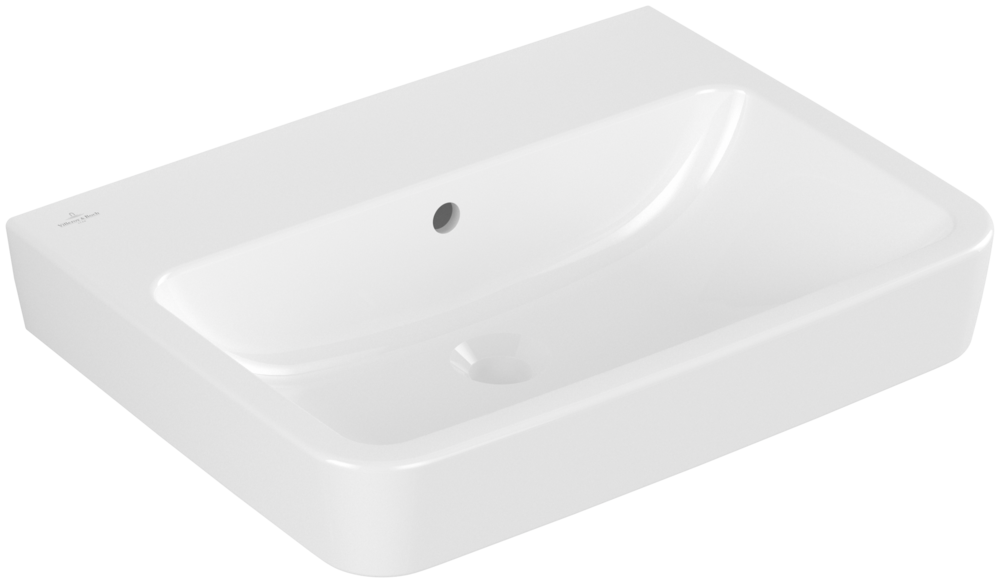 Villeroy &amp; Boch O.novo Washbasins  600 x 460 x 175 mm  White Alpin  with overflow  Ground underside…