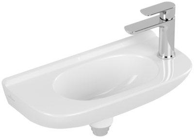 Villeroy &amp; Boch O.novo Handwashbasin Compact  500 x 250 x 175 mm  White Alpin  without overflow