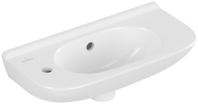 Villeroy &amp; Boch O.novo Handwashbasin Compact  500 x 250 x 175 mm  White Alpin  with overflow