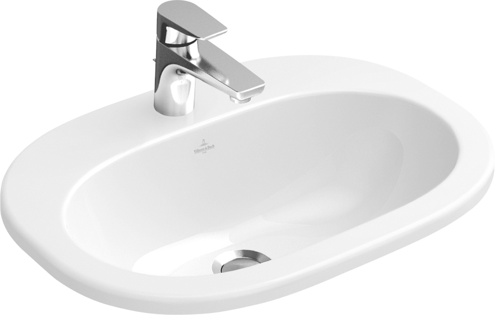 Villeroy &amp; Boch O.novo Built-in washbasin  560 x 405 x 200 mm  White Alpin CeramicPlus  with overfl…
