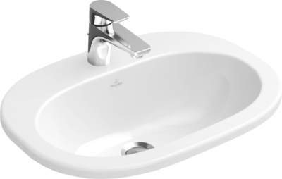 Villeroy &amp; Boch O.novo Built-in washbasin  560 x 405 x 200 mm  White Alpin CeramicPlus  with overfl…