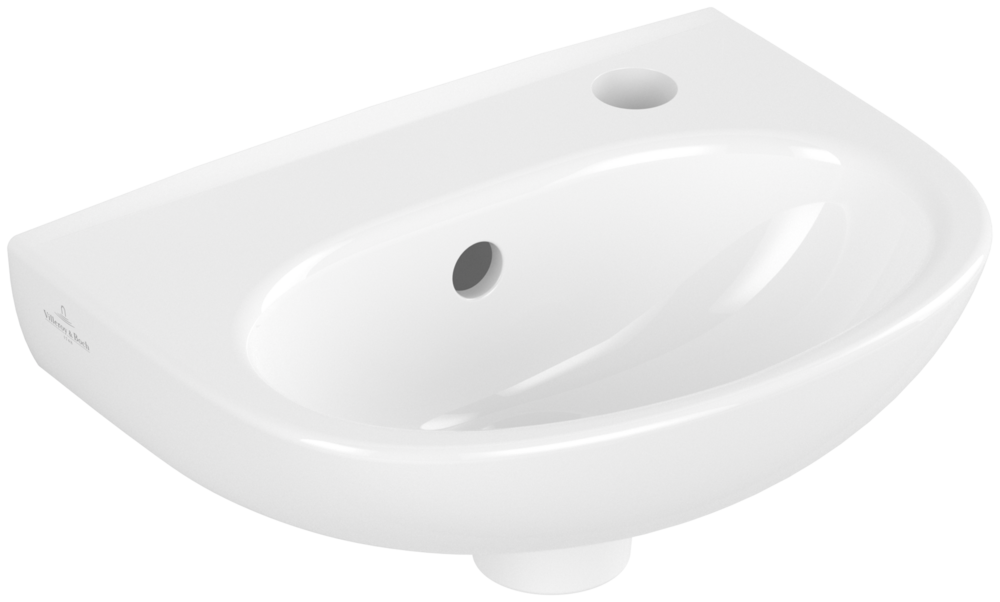 Villeroy &amp; Boch O.novo Handwashbasin  360 x 275 x 145 mm  White Alpin CeramicPlus  with overflow