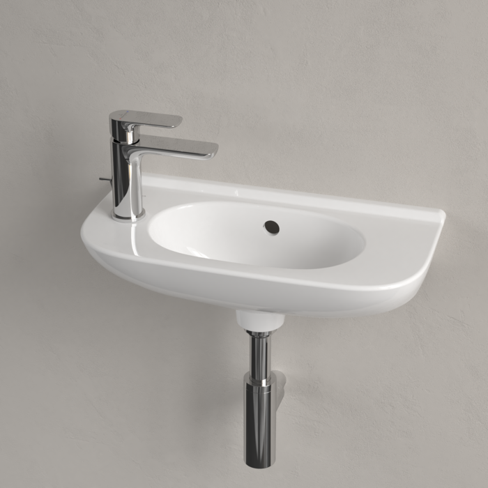 Villeroy &amp; Boch O.novo Handwashbasin Compact  500 x 250 x 175 mm  White Alpin CeramicPlus  with ove…