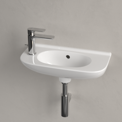 Villeroy &amp; Boch O.novo Handwashbasin Compact  500 x 250 x 175 mm  White Alpin CeramicPlus  with ove…