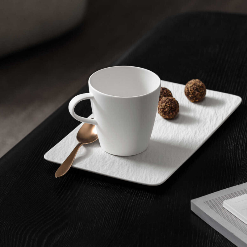 Villeroy &amp; Boch Manufacture Rock Blanc rectangular serving plate  white  35 x 18 x 1 cm