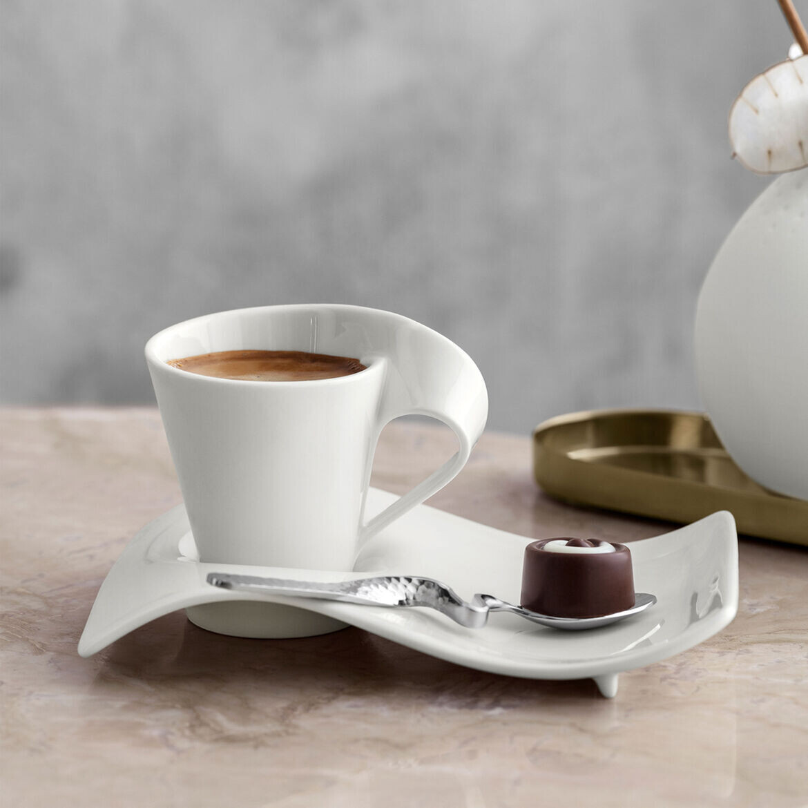 Villeroy &amp; Boch NewWave Caffè espresso cup saucer 17 x 13 cm
