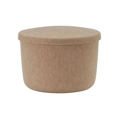 Normann Copenhagen Hide storage pouf  small  sand