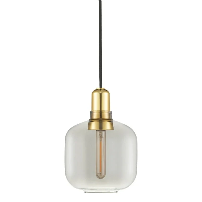 Normann Copenhagen Amp lamp  small  smoke-brass