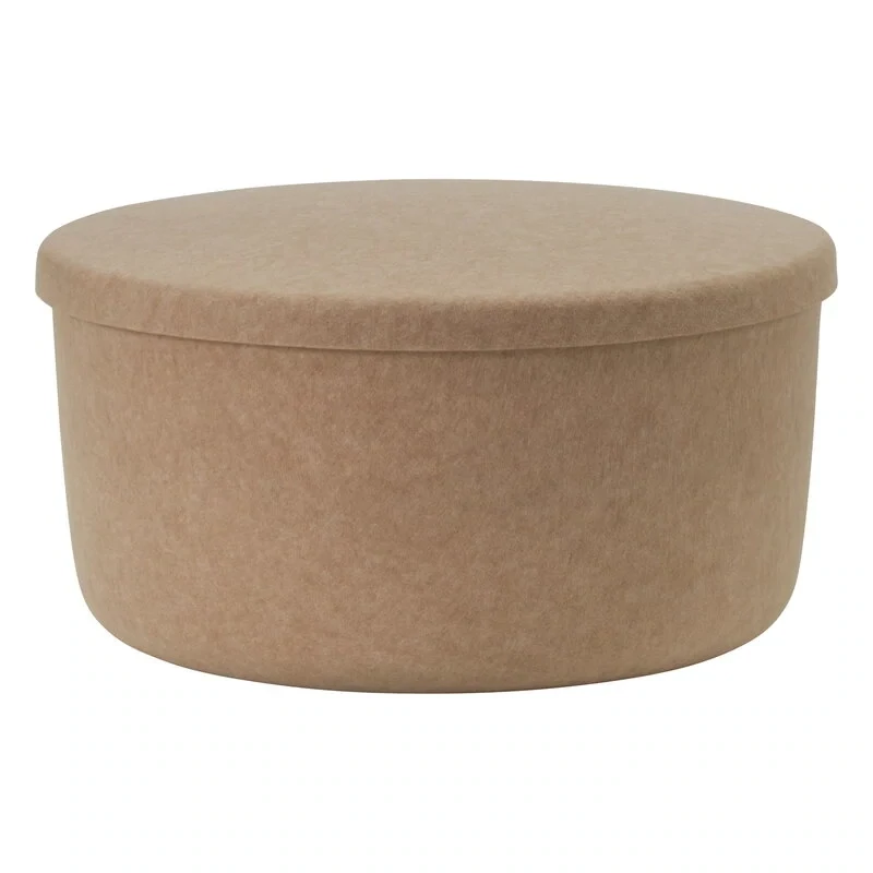 Normann Copenhagen Hide storage pouf  large  sand