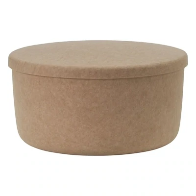 Normann Copenhagen Hide storage pouf  large  sand