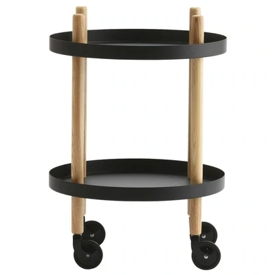 Normann Copenhagen Block table trolley  round  black