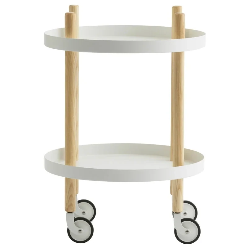 Normann Copenhagen Block table trolley  round  white