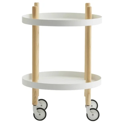 Normann Copenhagen Block table trolley  round  white